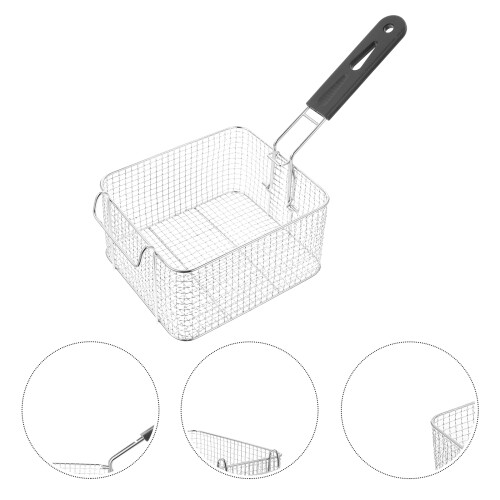 Stainless Steel Frying Basket with Handle Mesh 2