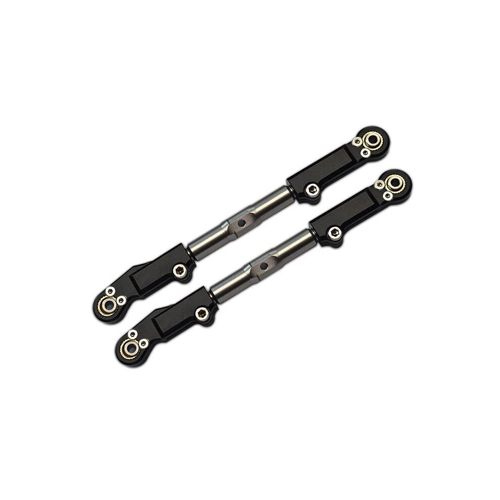 Aluminium+Stainless Steel Rear Upper Arm Tie Rod For Traxxas 1/8 4Wd Sledge Monster Truck 95076-4 2Pc Set Black 9393856084593
