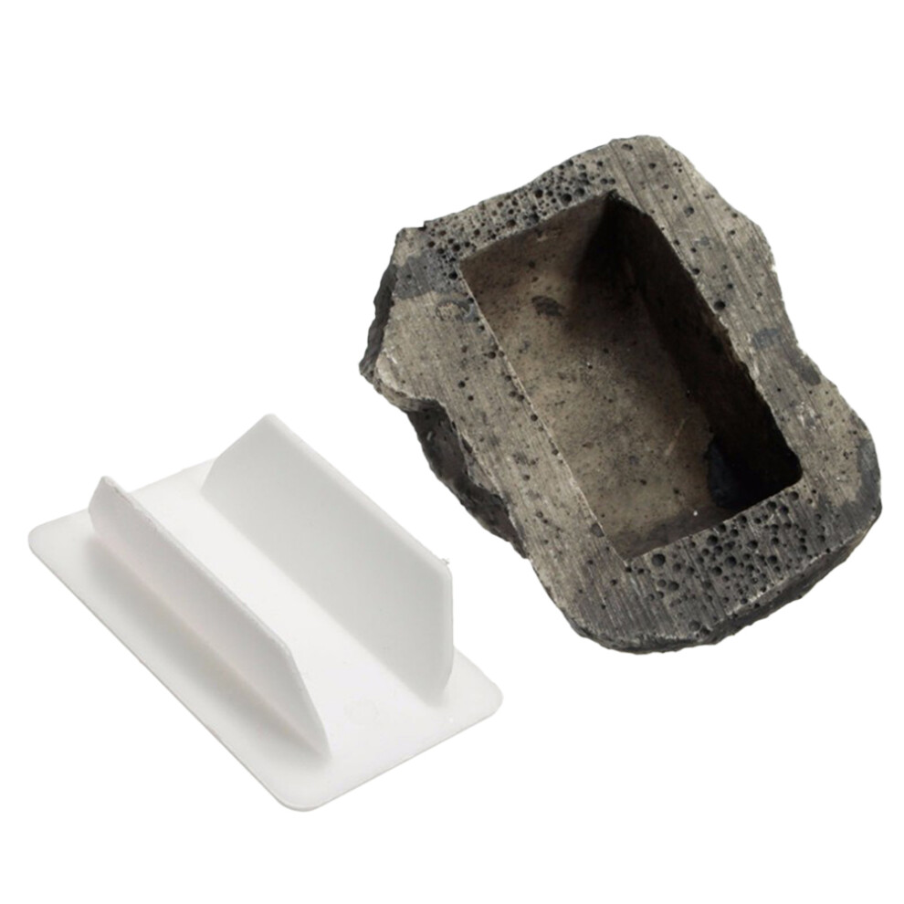 Stone-Type Resin Key Box Hidden Storage With Stone Cover And Stopper 3332763144798