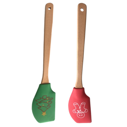 2pcs Christmas Baking Spatulas Cream Scrapers 2
