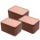 Rectangular Metal Tin Box Rose Gold 3pcs 12.0x8.0x6.5in 10
