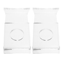 2 Pcs Paddle Table Tennis Racket Display Holder Transparent