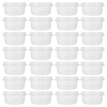 50 Sets Fruit Cups With Lid Clear Containers Lids Cover Similu