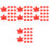 4 Pack Red Cardboard Maple Leaves Unique Leaf Adornment Decorative 5