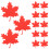4 Pack Red Cardboard Maple Leaves Unique Leaf Adornment Decorative 2