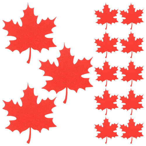 4 Pack Red Cardboard Maple Leaves Unique Leaf Adornment Decorative 1
