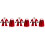 6 Pcs Christmas Cover Decor Suit 4