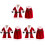 6 Pcs Christmas Cover Decor Suit 2