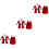 6 Pcs Christmas Cover Decor Suit 5