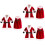 6 Pcs Christmas Cover Decor Suit 6