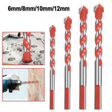 12pcs Carbide Twist Drill Bit Set (12mm, 10mm, 8mm, 6mm) for Wall, Mirror, Metal, Tile, Wood, Marble, Glass