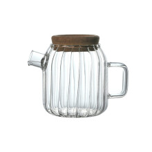 Kettles Borosilicate Glass Pitcher Cork Cap Heat Resistant With Handle Electric Ceramic Stove Heating Teapot Size M