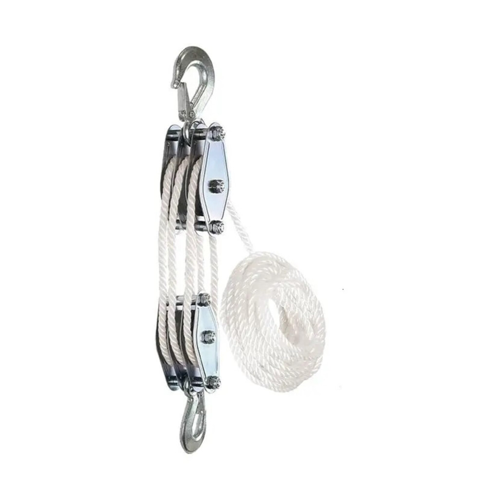 Pulley Wheel Block And Tackle Pulley System Rope Hoist 2200 Lbs Breaking Strength Heavy Duty Pulley Block 9084446183689