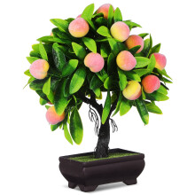 2Stk Künstlicher Bonsai Baum Kunststoff Mehrfarbig Für Tischdekoration