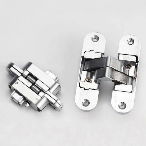 3D invisible hinge. Satin stainless steel.2 pieces30*110mm (left + right) 1