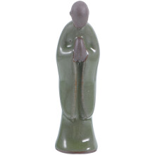 2Pcs Ceramic Zen Monk Figurine For Home Decor And Bonsai Table