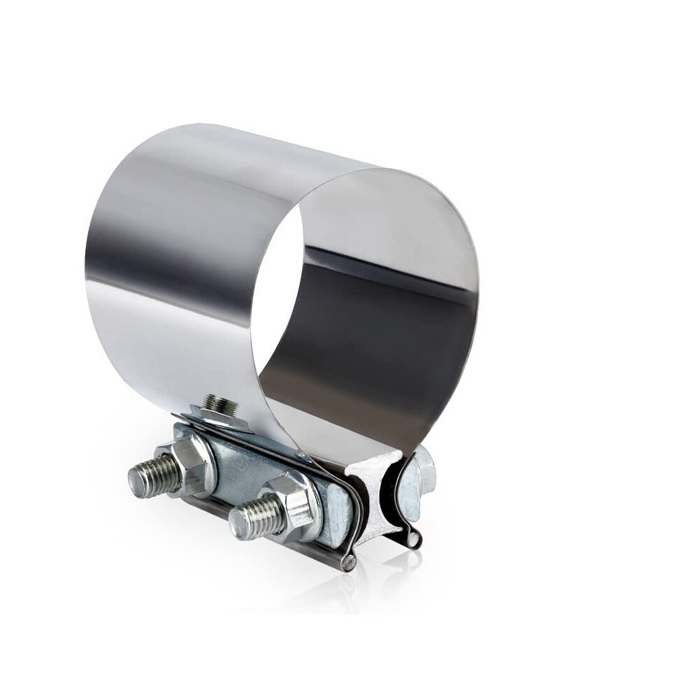 304 Stainless Steel Exhaust Sleeve Butt Joint Clamp, Od Pipe Sleeve Coupler, Step Clamp, Size 2-4 In, 2.75 In Od (70Mm) 9393856084982