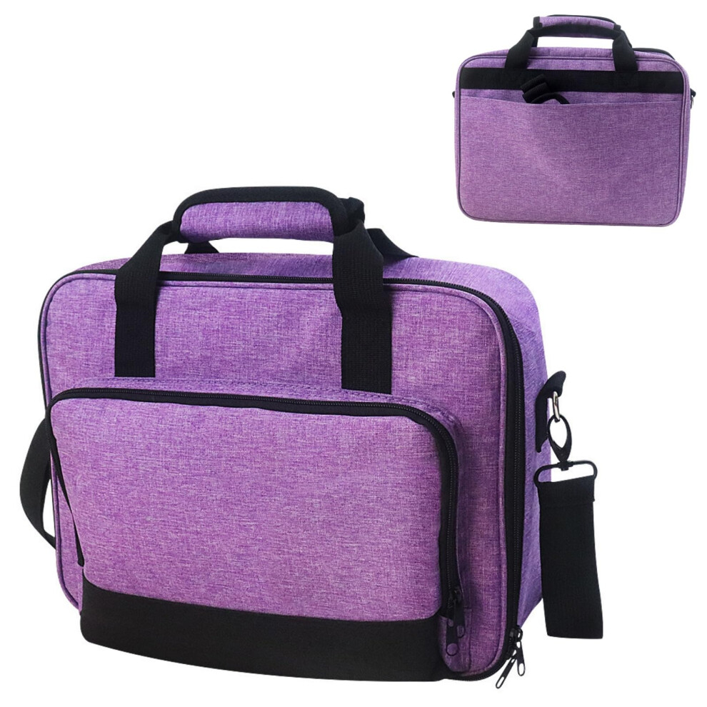 Carrying Bag For Epson Co-W01 Vs260 Co-Fh02 Viewsonic M2w Wxga Projector With Pockets, Adjustable Shoulder Straps Purple 9393856085002