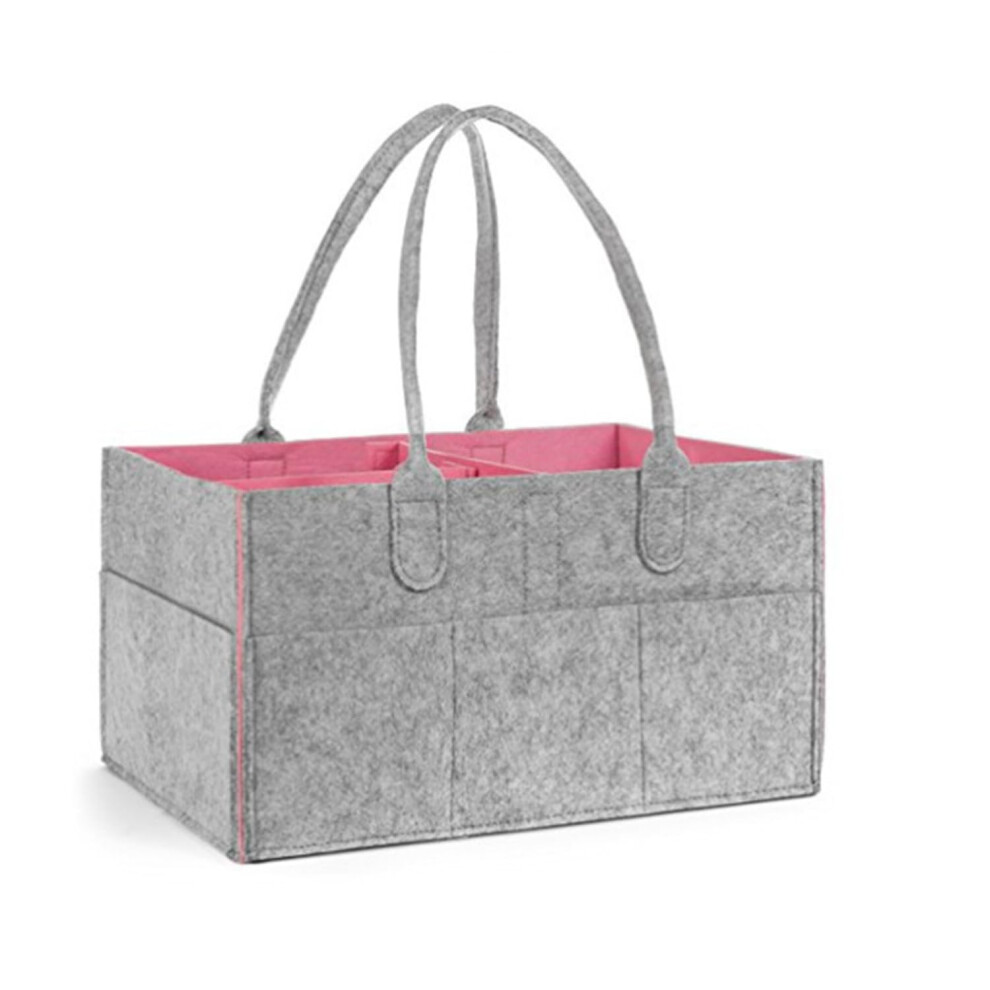Nappy Organisers Set 2, Portable Nappy Caddy With Compartments, Wet Wipes Storage, Pushchair Compatible, 33 x 23 x 18 cm