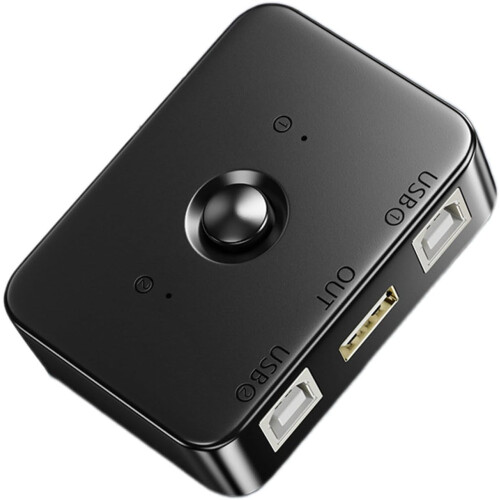 USB Printer Sharer 2-Port USB Printer Sharing Device, USB Switch for Printer Sharing, Printer USB Splitter 1