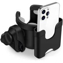 Stroller Cup Holder, Gusieapue Universal Pushchair/Pram Cup Holder,Baby Bottle Organizer for Stroller, with Phone Storage Box
