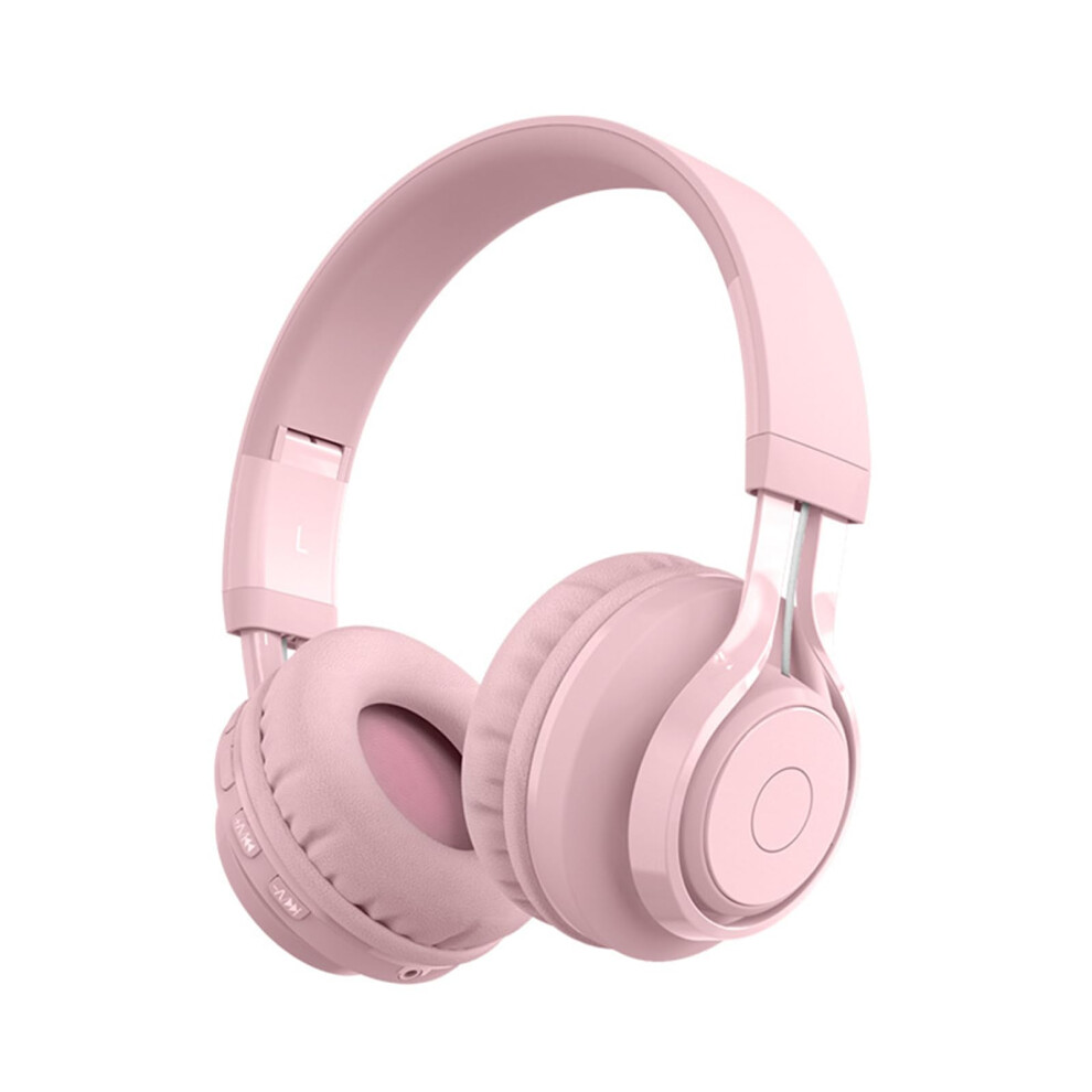 Wireless Bt5.3 Kids Headphones 3.5Mm Wired On-Ear Rgb With Microphone Adjustable Headband 85Db Safe For Kids Pink 9393856085309
