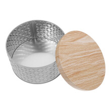 Round Cookie Containers With Airtight Lids Grey Metal Storage Tins