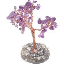 1 Stück Lila Kristall Geldbaum Deko Office Tisch Ornament