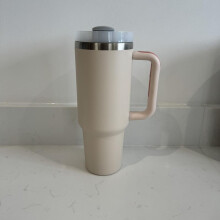 (Light Pink) Personalised 40oz Quencher Coffee Mug Water bottle. Drinkware Flasks Lid Stainless Steel Tumbler Drink Bottles Bottled Water Bottles