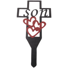 Cemetery Memorial Cross Metal Tuin Paal Graf Kruis Decoratie Voor Zoon