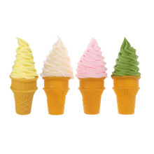 4 . eissorten aus kunststoff, dessert attrappen, fotoprop, spielzeug