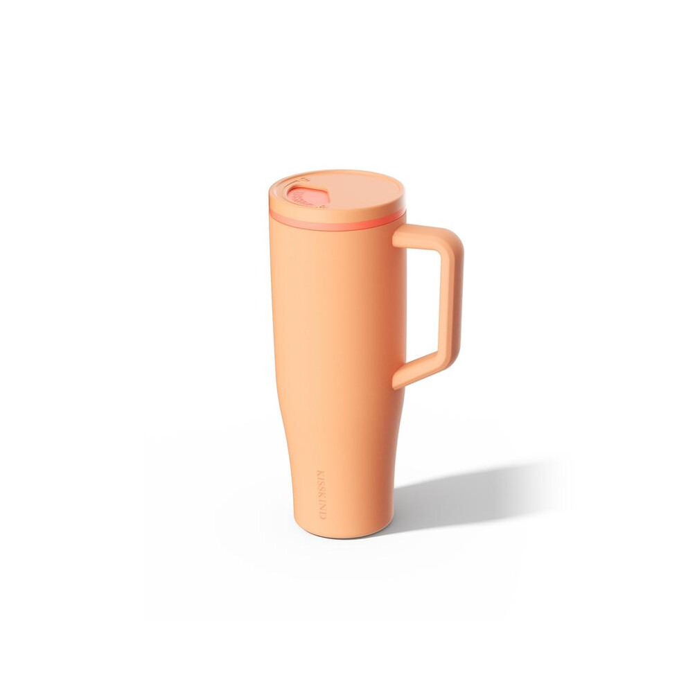 (Orange*1, 40oz) KISSKIND 40oz Stainless Steel Vacuum Flask, Leakproof Insulated Tumbler with Lid & Straw & Handle, Travel Accessories, Drinking Cup f-image-OPC-PKTVGTB-NEW