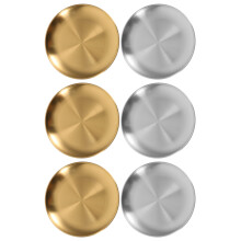 6Stk Salatteller 6 Zoll Rund Gold Silber Unzerbrechlich