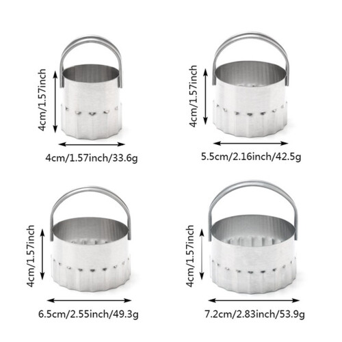 1Set/4Teile Schneiderring Wellenförmig DIY Backzubehör 1