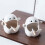 aschenbecher aus keramik mit gespenster design, 9