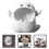 aschenbecher aus keramik mit gespenster design, 3
