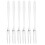 6Pcs Silver Stainless Steel Dessert Forks Double Ended Fruit Fork Set 1