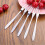 6Pcs Silver Stainless Steel Dessert Forks Double Ended Fruit Fork Set 10