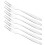 6Pcs Silver Stainless Steel Dessert Forks Double Ended Fruit Fork Set 7