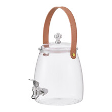 Water Container with Spigot - Leakproof Water Dispenser - Food-Grade Large-Capacity Tea Pitcher And Juice Jug For Travel