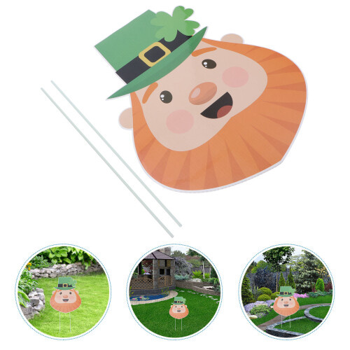 St. Patrick's Day Yard Sign Garden Stake Dwarf 2