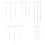 Cake Support Rods White Plastic 5sets 11.8x10.2x0.5in 10