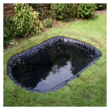 Heavy Duty Multi Size Fish Pond Liner HDPE Waterproof Ponds Streams Fountains Reinforced Landscape Liner Black 6x4m 6x5m