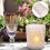 2Pcs Glass Candle Holder Decorative Tea Light Stand 5