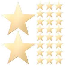 60Pcs Double Printed Gold Paper Star Cutouts For Wedding Party Diy