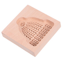 Beech Wood Carved Cookie Embossing Mold for DIY Baking Holiday Use