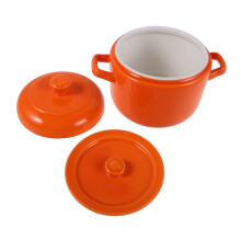 Ceramic Stew Pot With Lid: 600ml Bowl For Cooking And Steaming