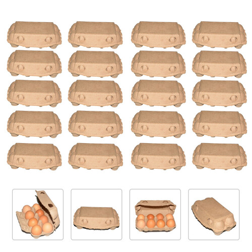 20 Pezzi Portauova In Pulp Kraft 2