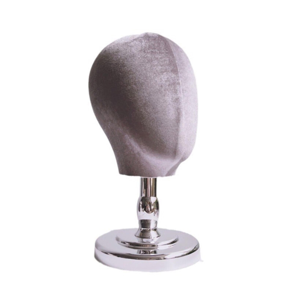 Professional Hair Stylists' Mannequin Head Portable Wigs Storage With Removable Hat Holder Gray Head Mold Display