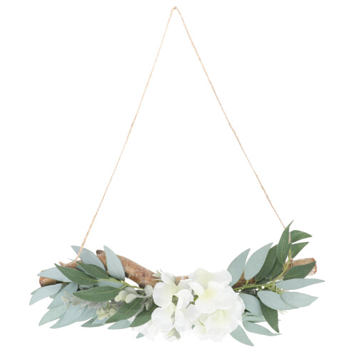 2Pcs Simulated Green Salix Leaf Drooping Wall Hanging For Home Decor